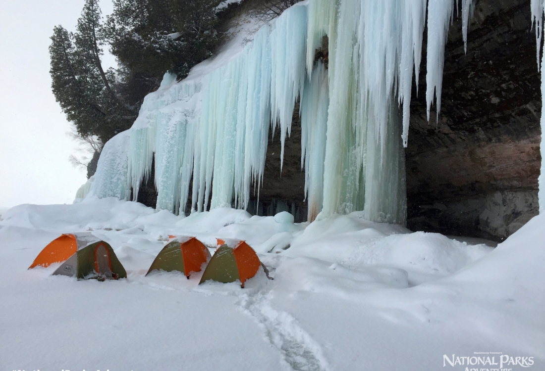 Snow Camping at Pictured Rocks National Lakeshore